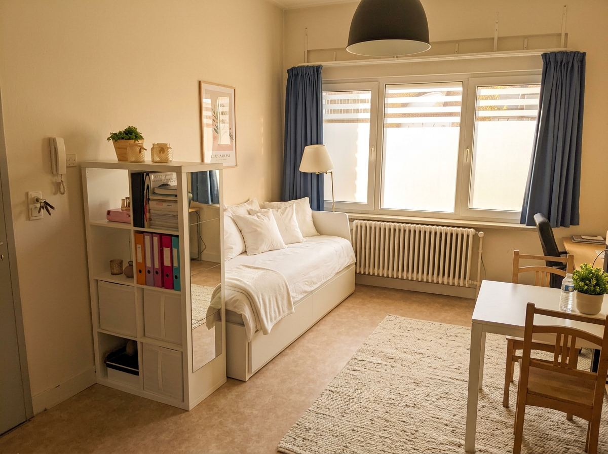 Voorbeeld van een studentenkamer